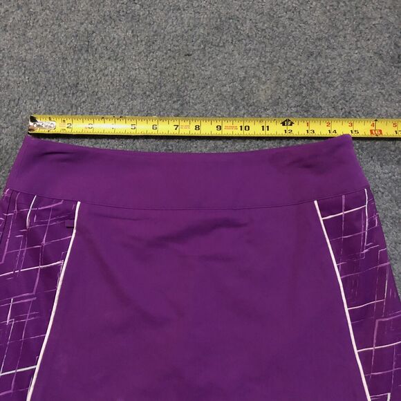 Adidas Golf Skort 2 ClimaCool Purple White Back Pocket Side Zip - Picture 7 of 12
